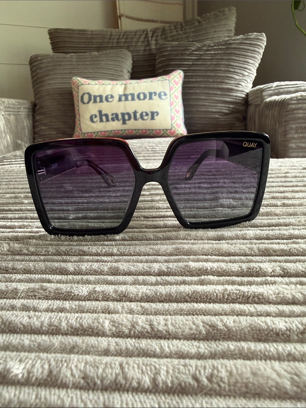 Quay Australia Black Frames with Purple Gradient Lenses
